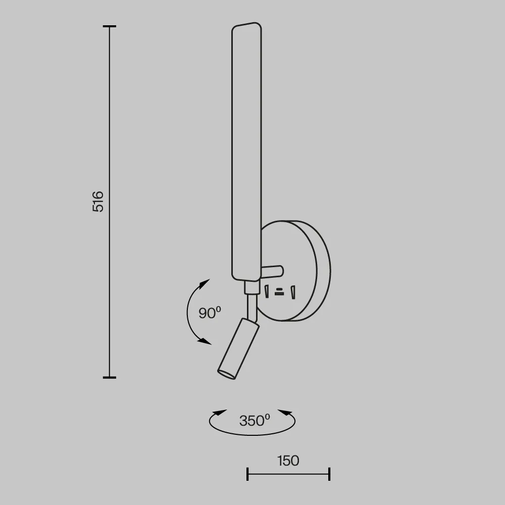 картинка Настенный светильник (бра) Maytoni MOD214WL-L8W3K1