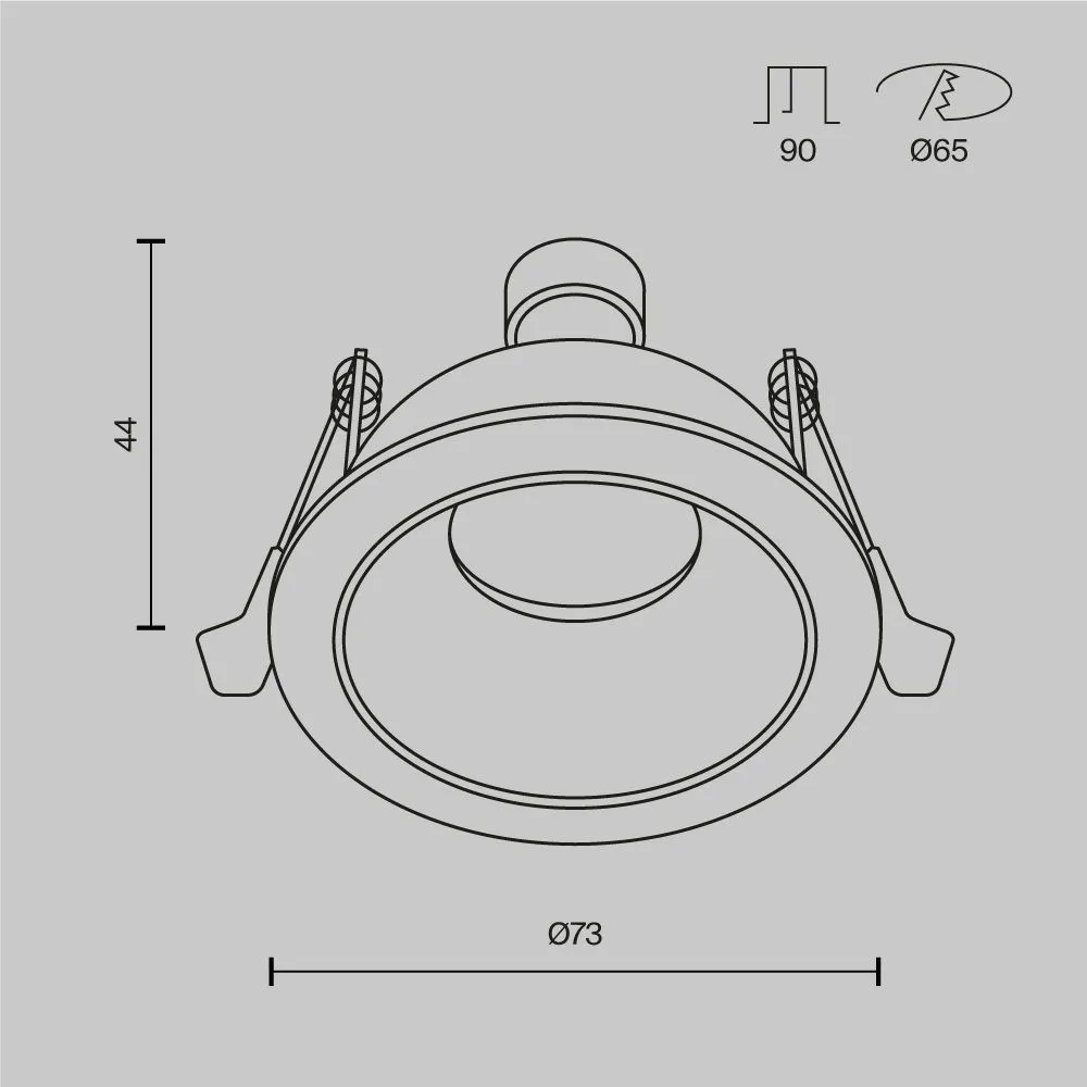 картинка Встраиваемый светильник Technical DL126-GU10-W