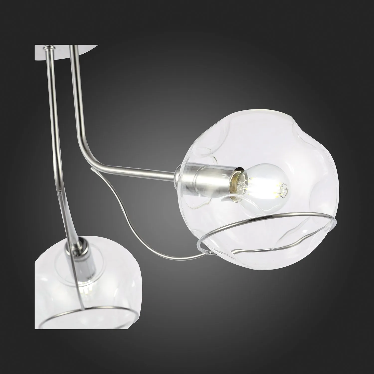 картинка SLE102502-03 Светильник потолочный Хром/Прозрачный E14 3*40W