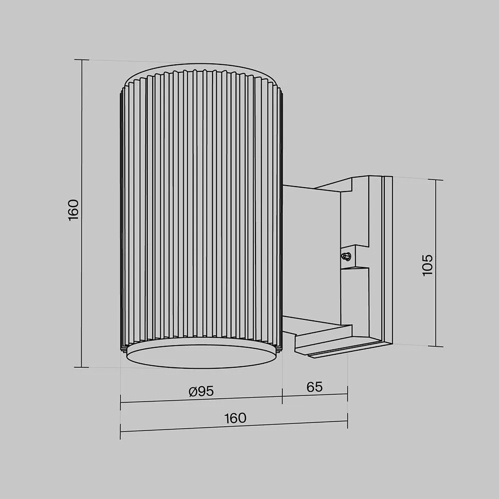 картинка Уличный настенный светильник Outdoor O419WL-01B