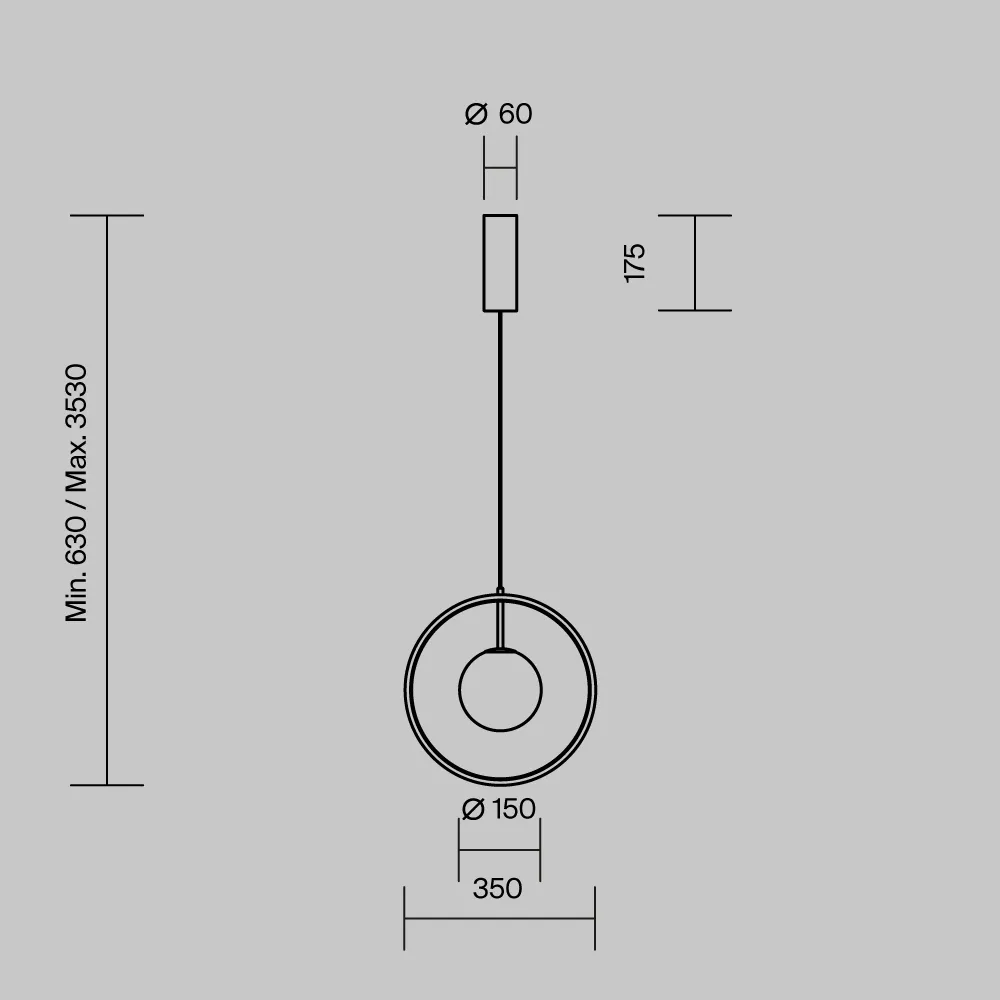 картинка Подвесной светильник Maytoni MOD407PL-L12B3K1