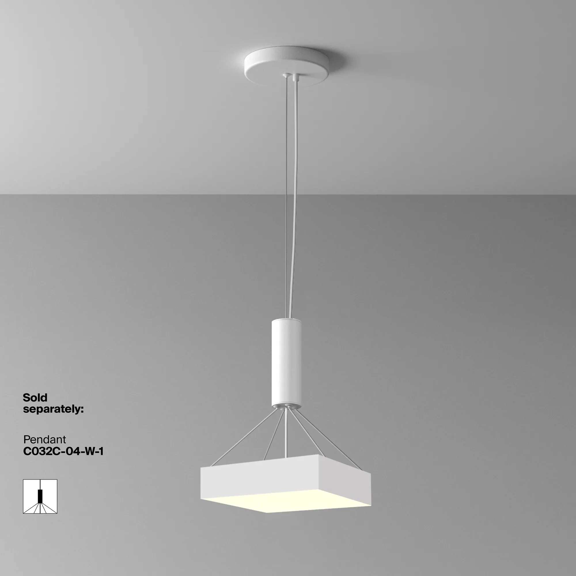 картинка Потолочный светильник Technical C032CL-36W3K-SQ-W