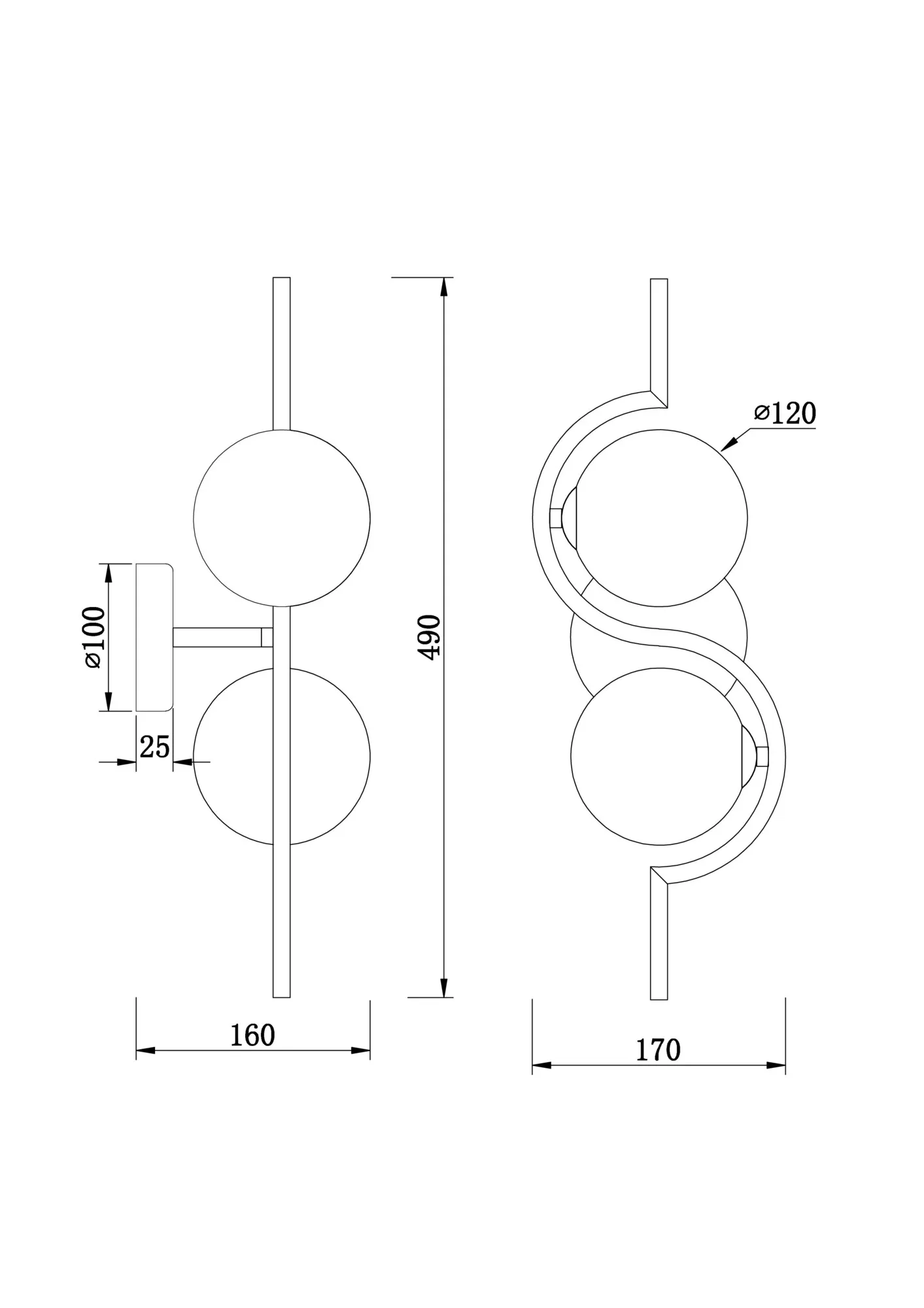 картинка Настенный светильник (бра) Freya FR5124WL-02BS