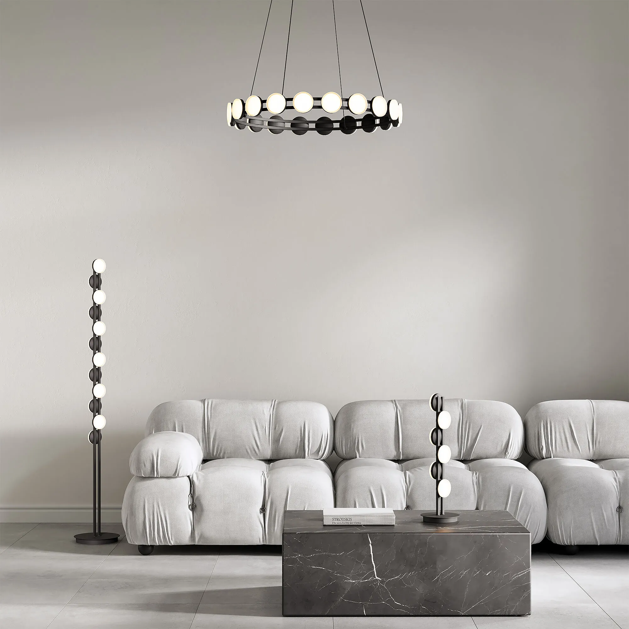 картинка Напольный светодиодный светильник 90332/12 черный