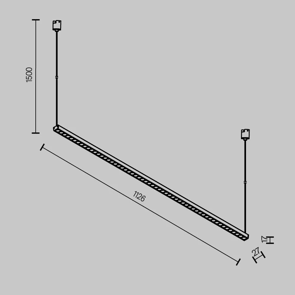 картинка Трековый подвесной светильник Technical TR169-1-52W3K-M-B