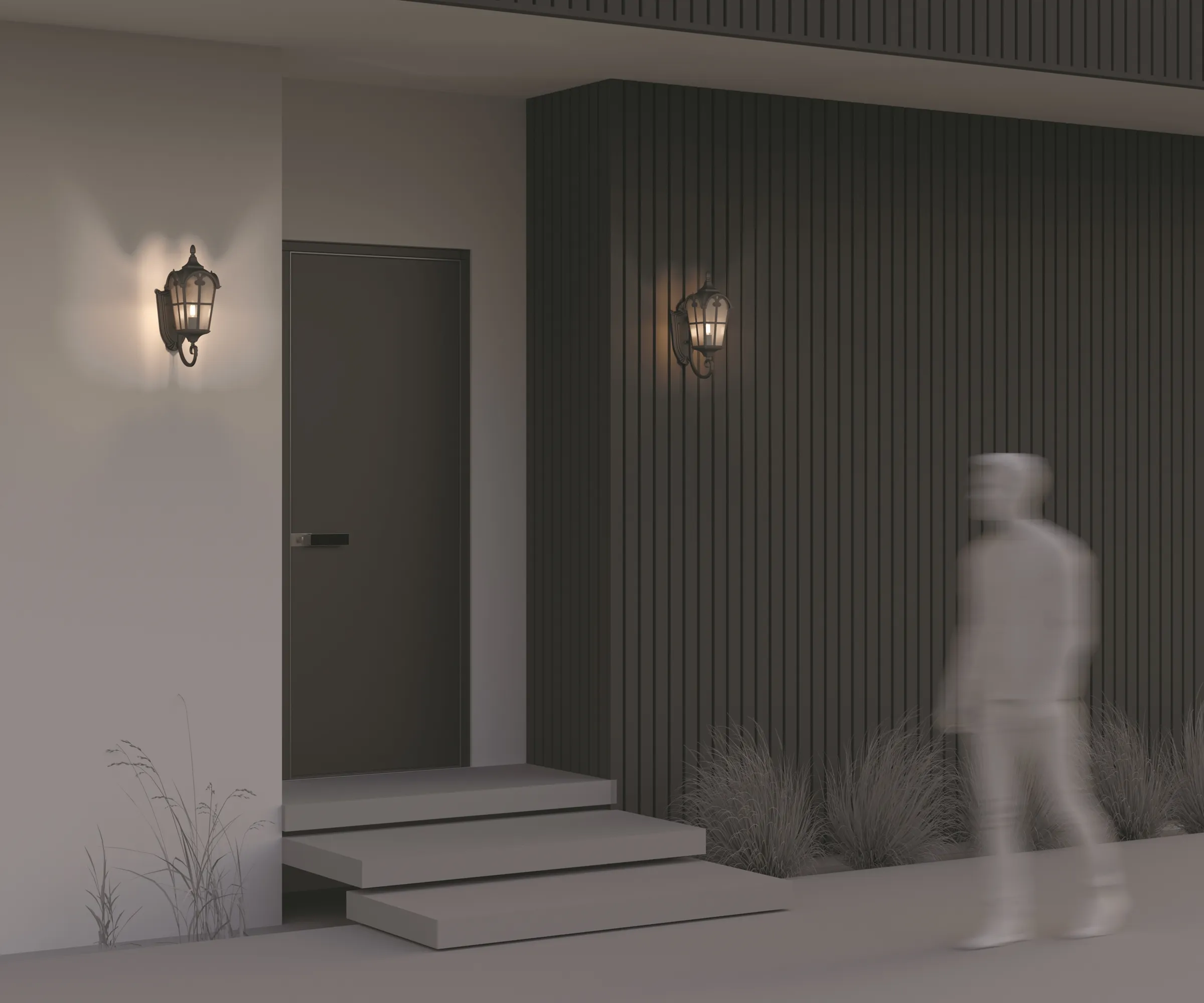 картинка Настенный светильник (бра) Outdoor O413WL-01BZ1