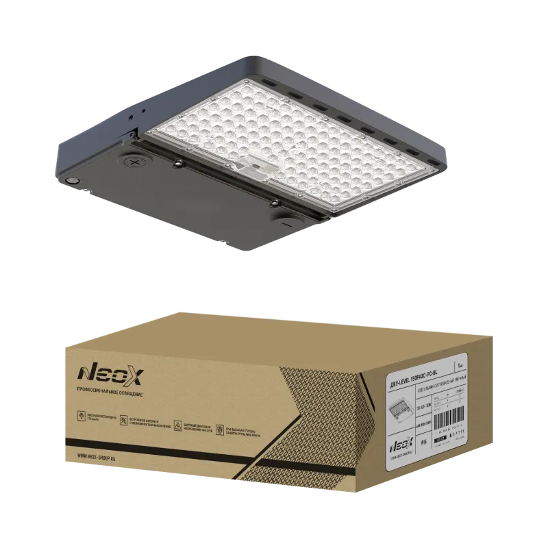 картинка Светильник уличный светодиодный ДКУ-LEVEL 150PA3C-PC-BL 150/120/100Вт 100-277В 175лм/Вт 3CCT 5лет IP66 NEOX