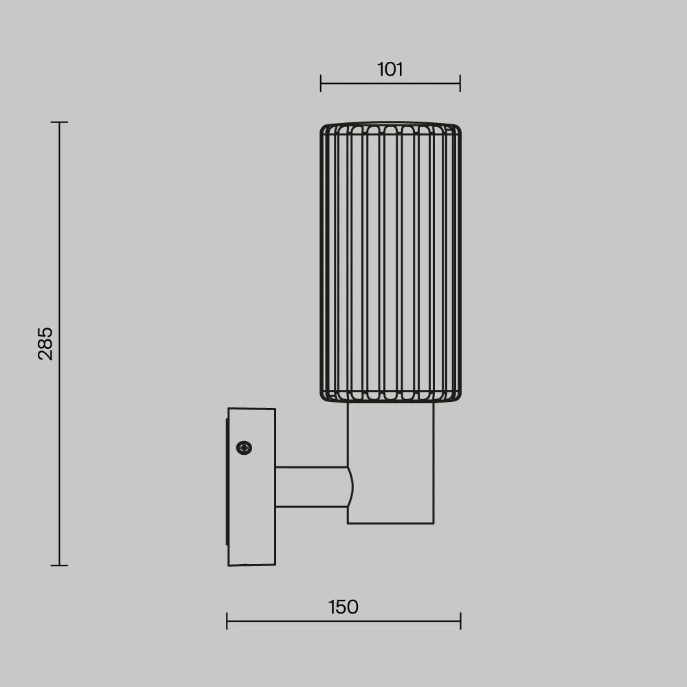 картинка Уличный настенный светильник Outdoor O502WL-01B
