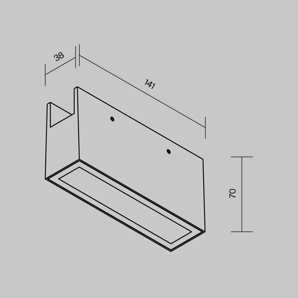 картинка Уличный трековый светильник Outdoor O-TR01-2-S-10WW3K