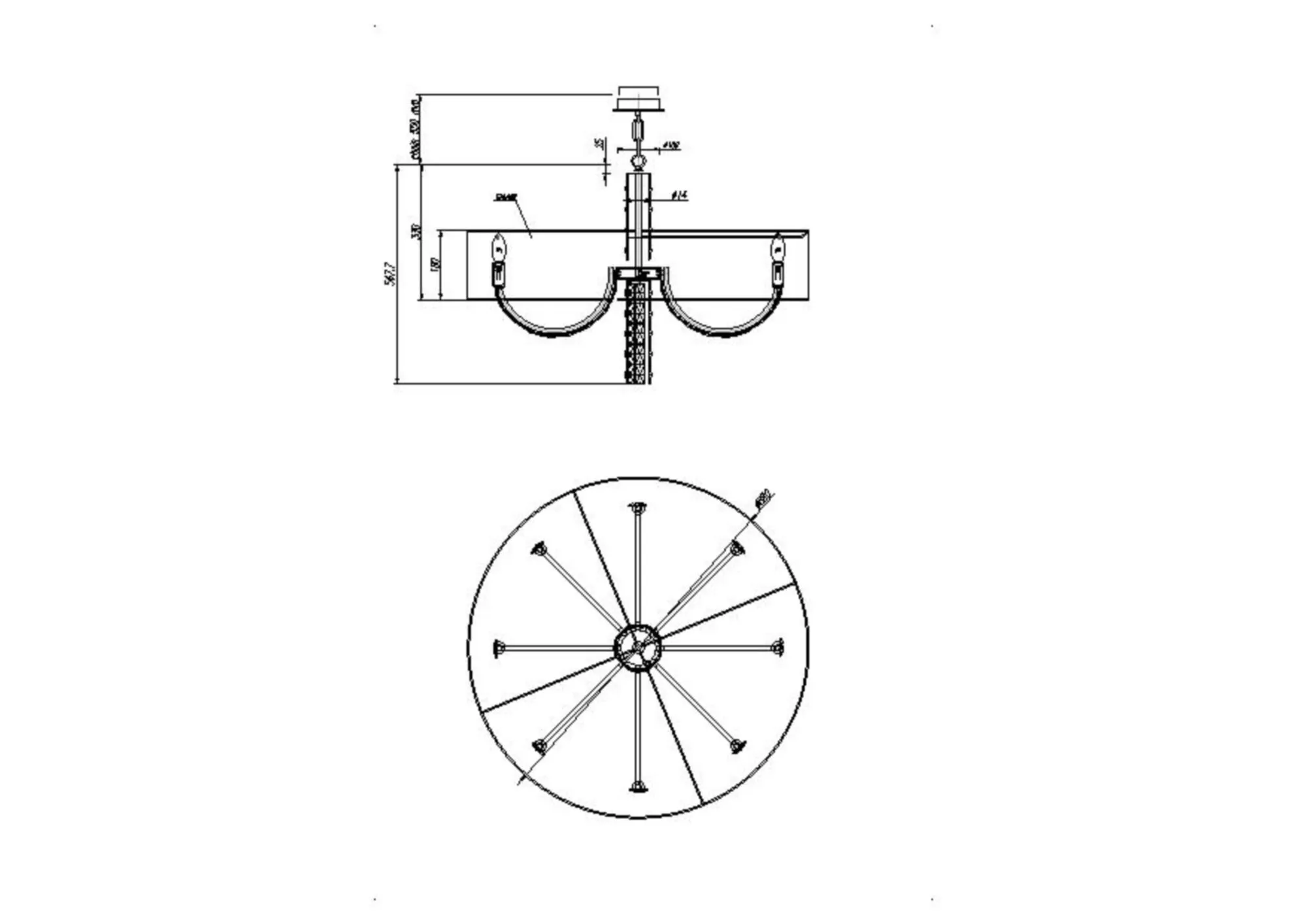 картинка Подвесной светильник Maytoni DIA008PL-08CH