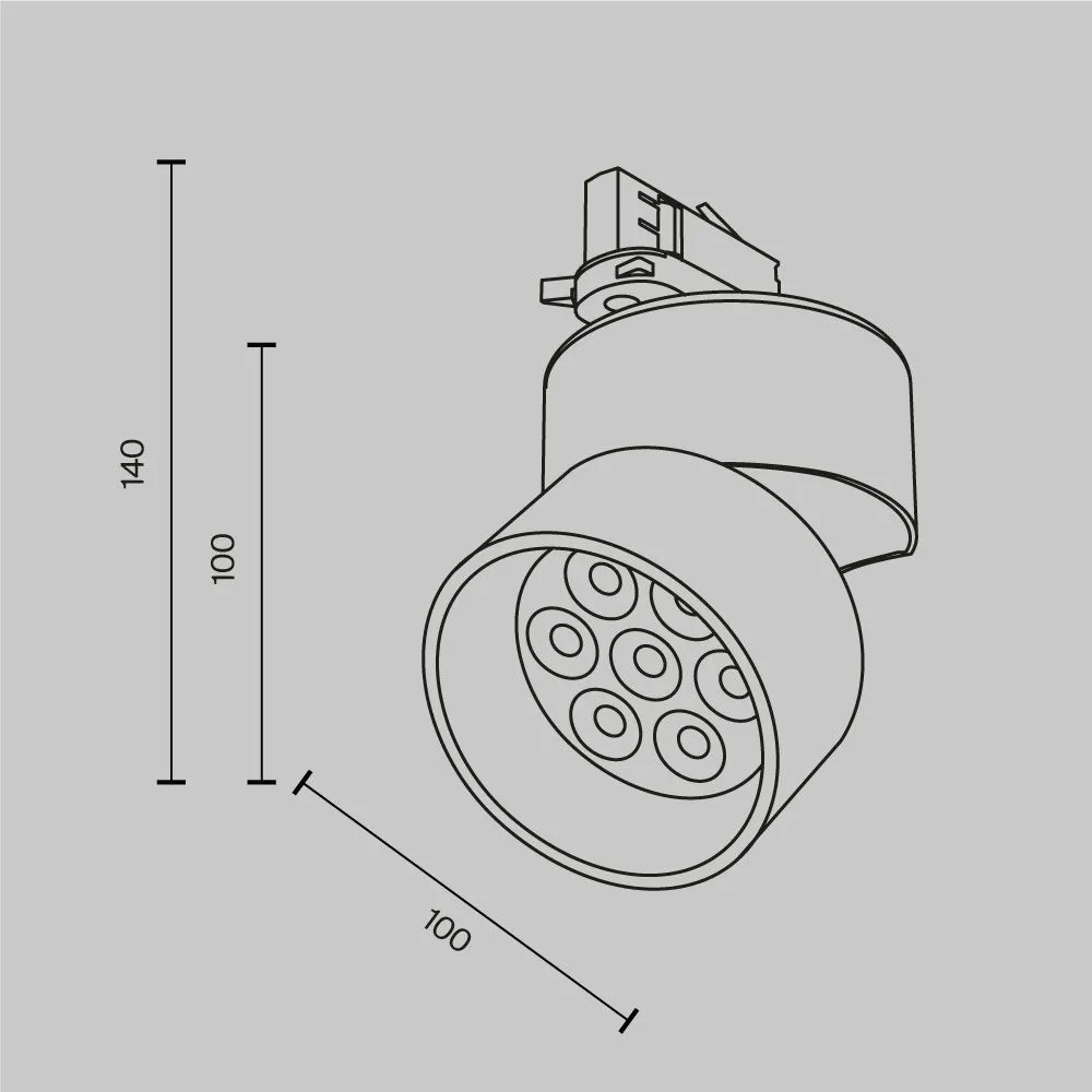 картинка Трековый светильник Technical TR199-3-15W4K-M-B