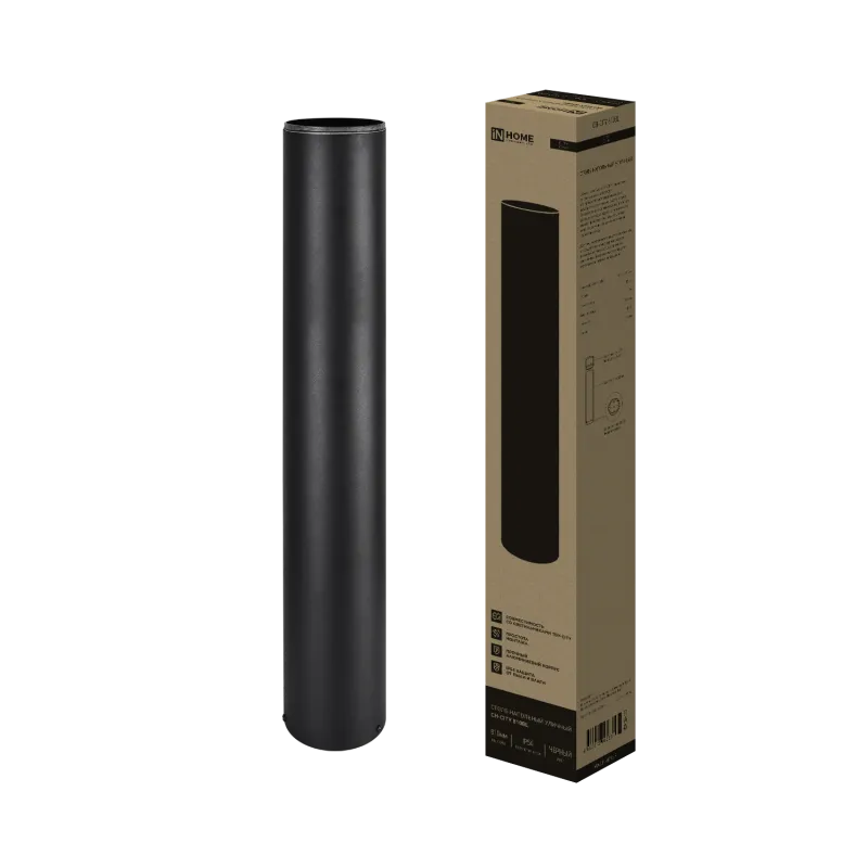 картинка Столб напольный СН-CITY 810BL для светильника ТБУ-CITY 810мм черный IP54 IN HOME