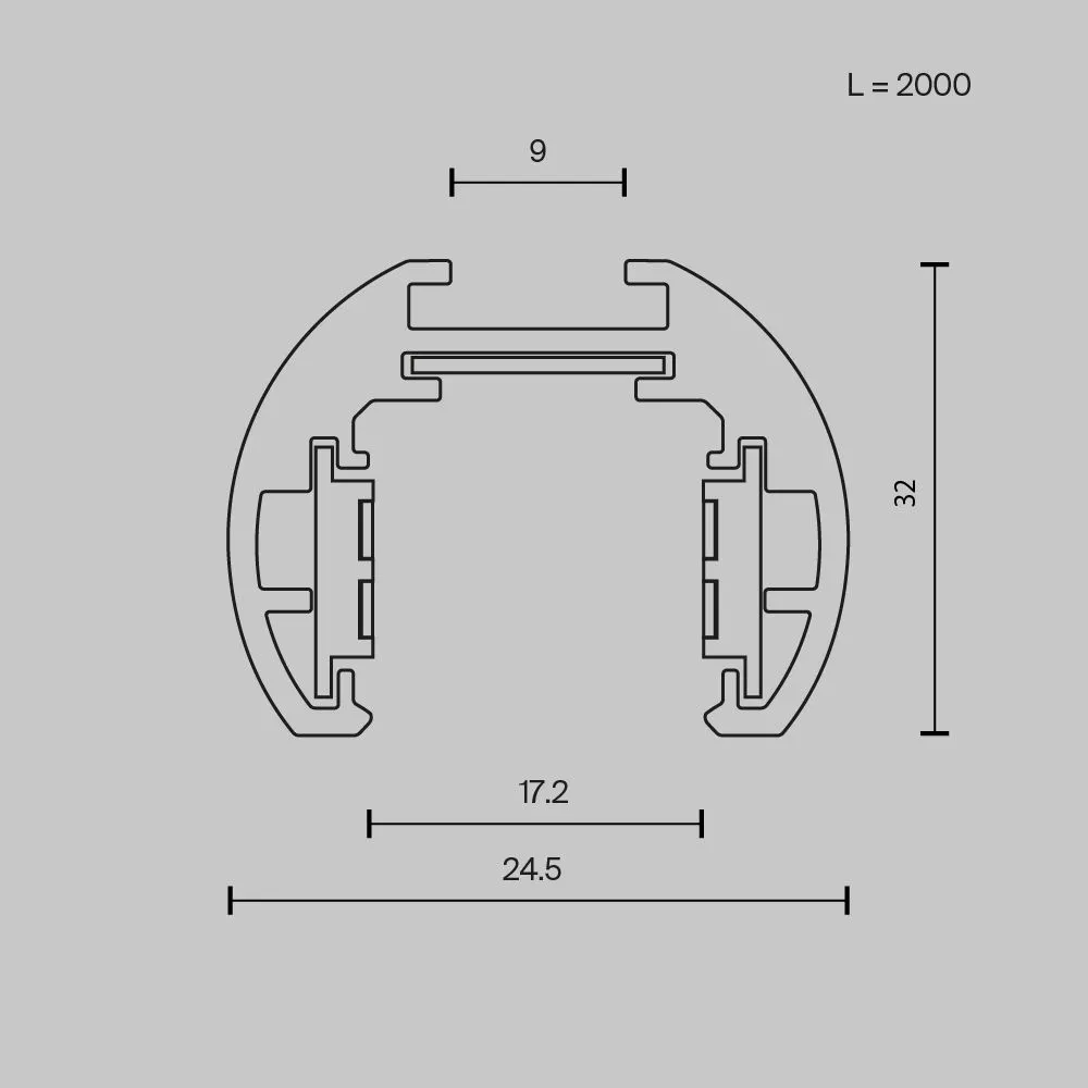 картинка Шинопровод накладной/подвесной Technical TRXM034-R-412B