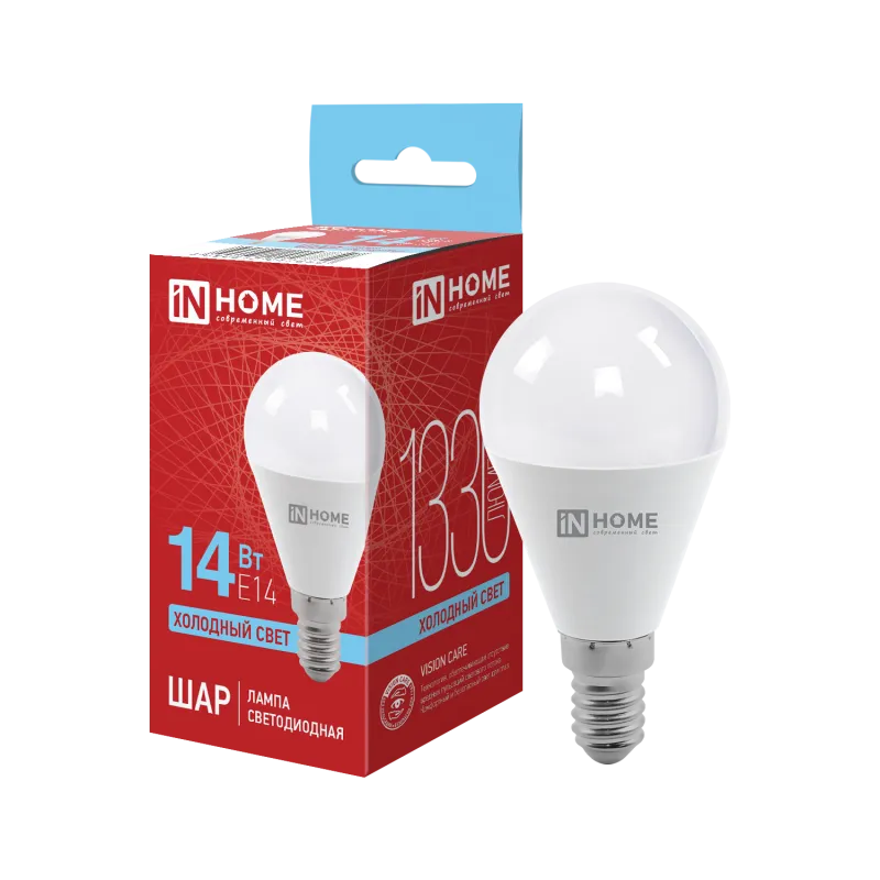 картинка Лампа светодиодная LED-ШАР-VC 14Вт 230В E14 6500K 1330Лм IN HOME