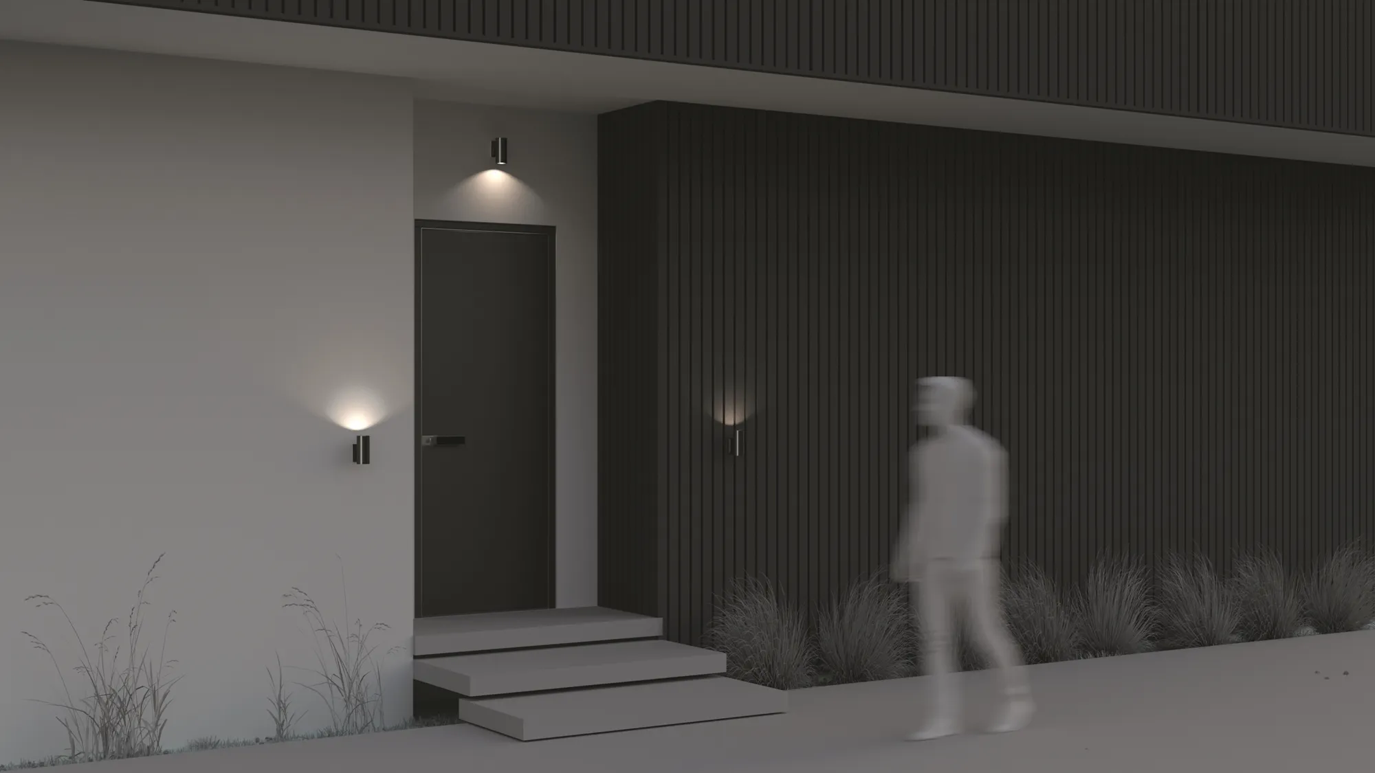 картинка Настенный светильник (бра) Outdoor O574WL-01B