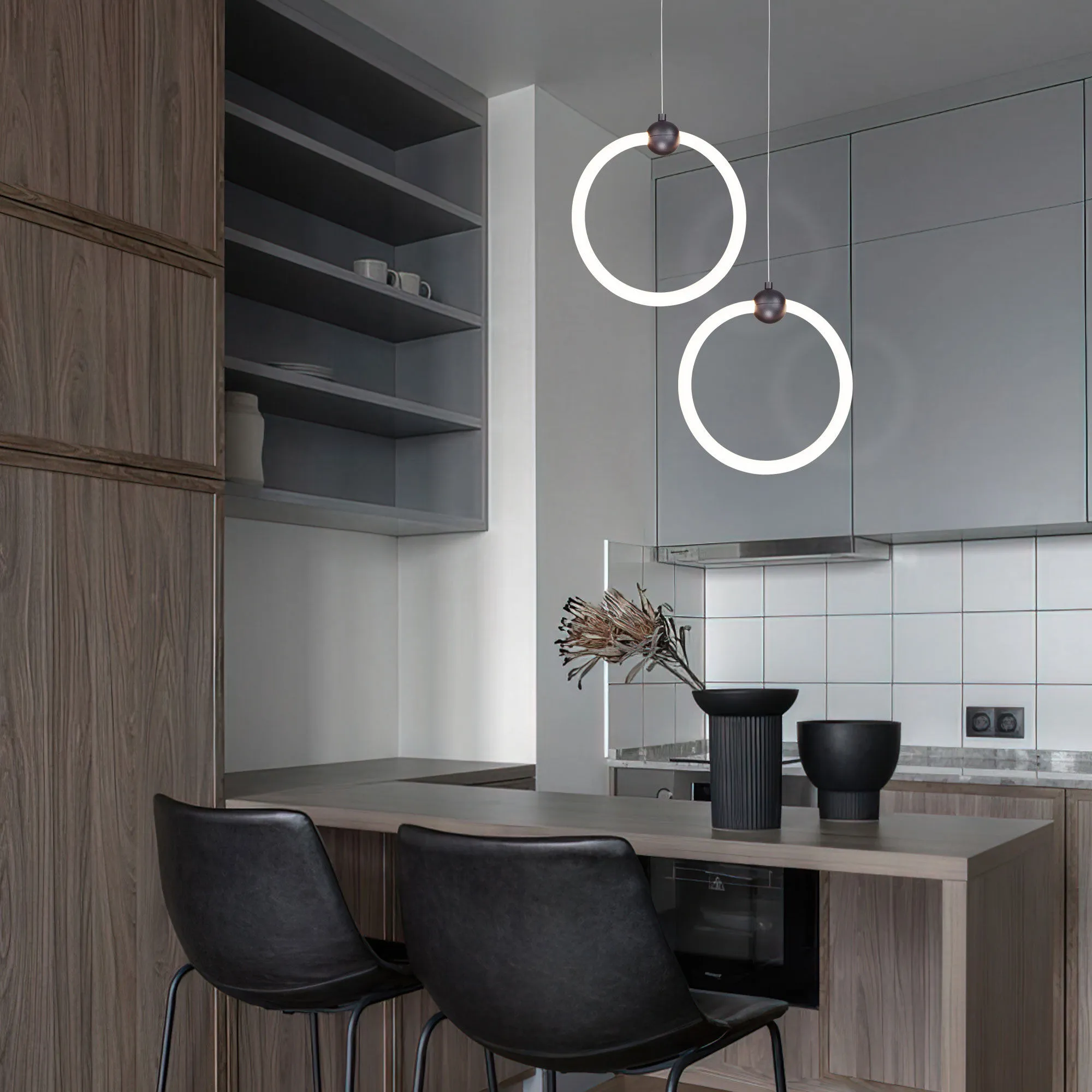 картинка Подвесной светодиодный светильник 90166/1 черный