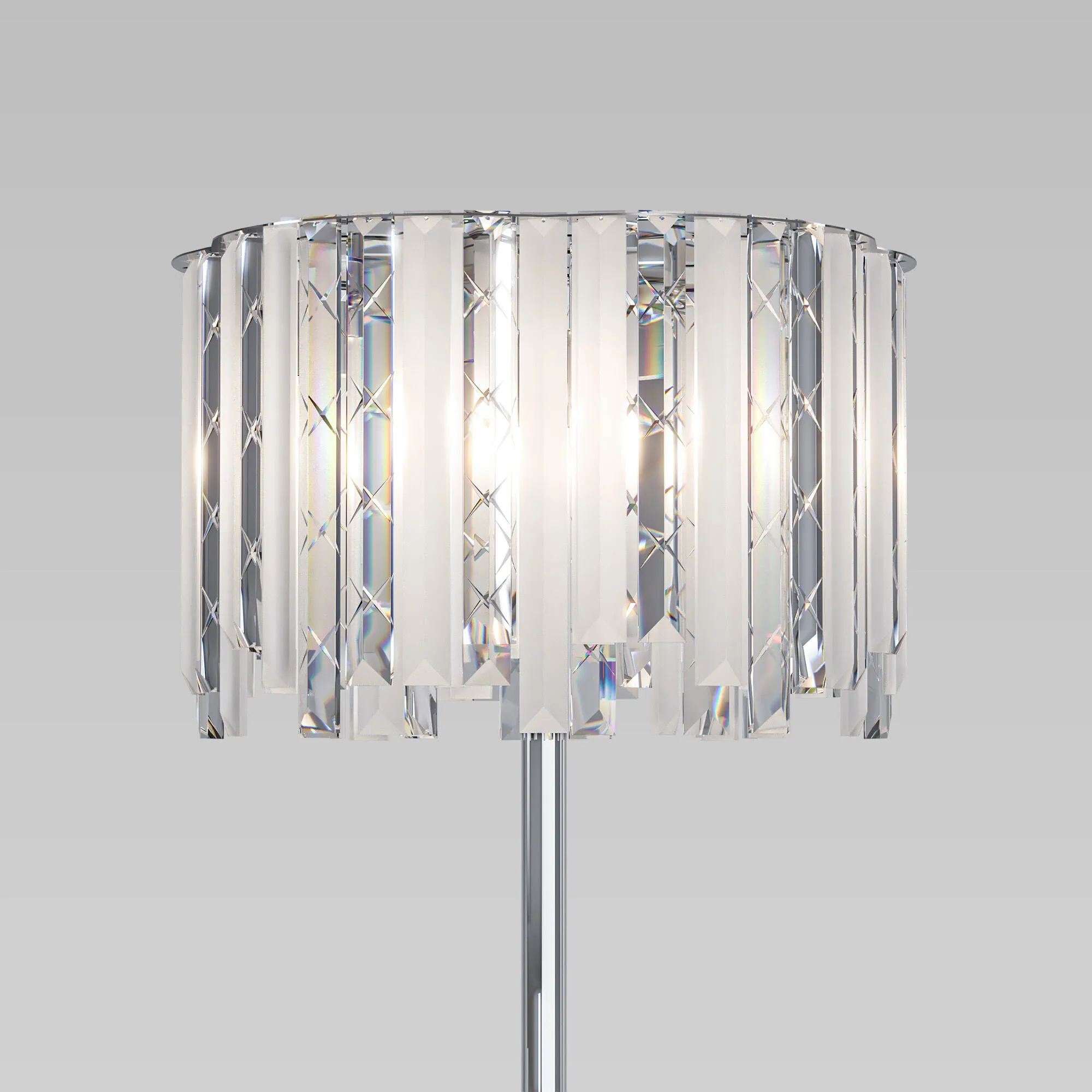 картинка Напольный светильник с хрусталем 109011 хром