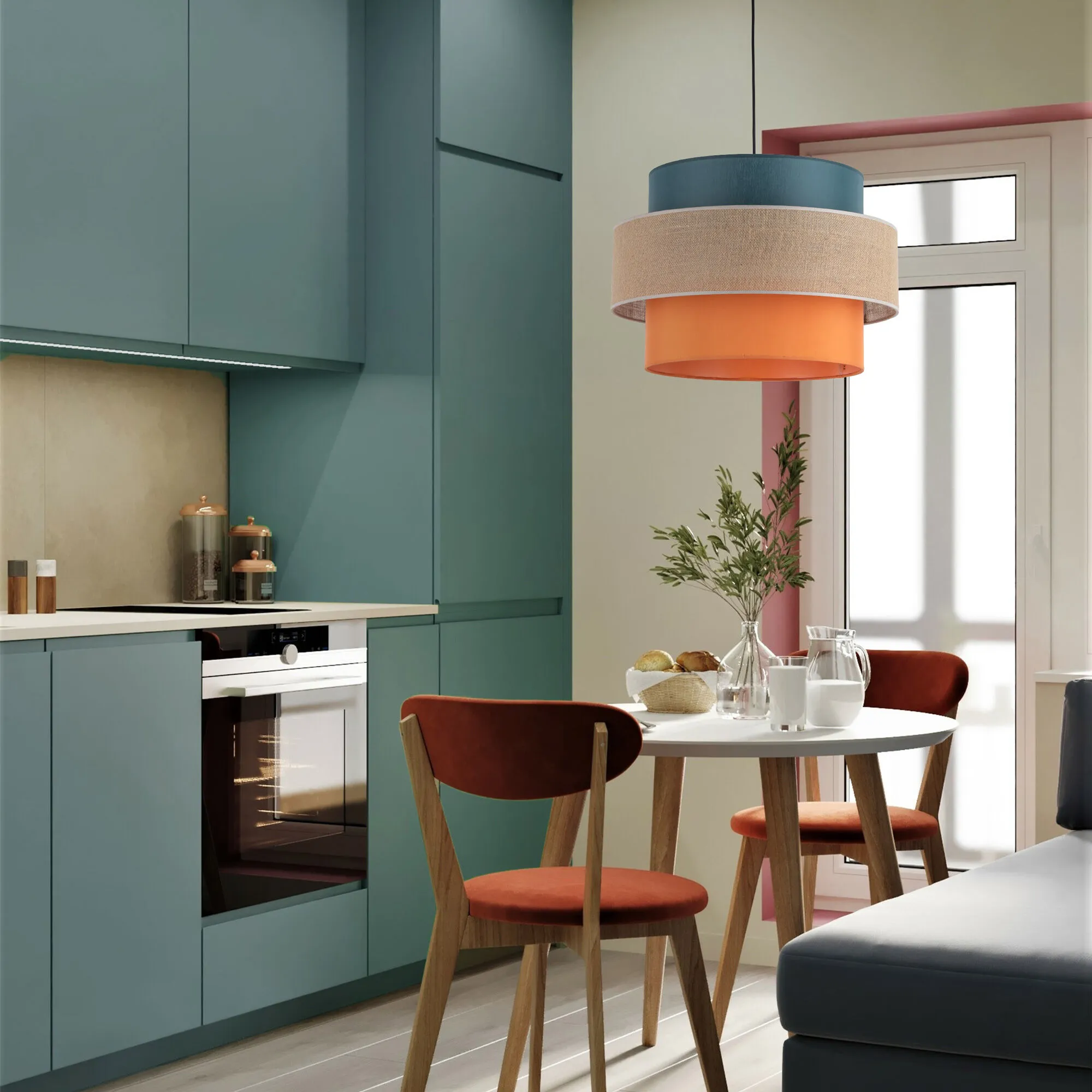 картинка Подвесной светильник с тканевым рассеивателем 2758 Trio