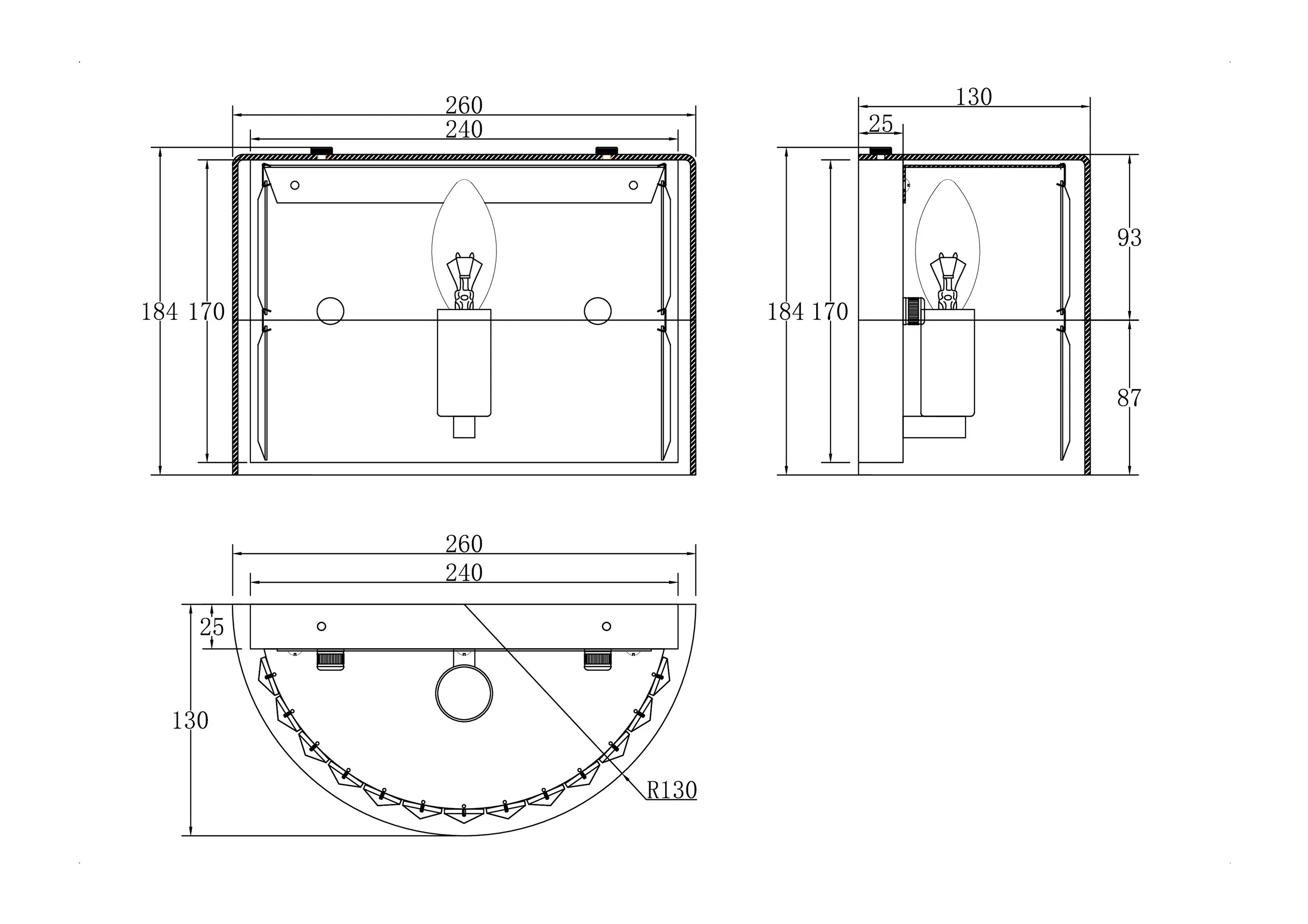 картинка Настенный светильник (бра) Maytoni MOD313WL-01CH