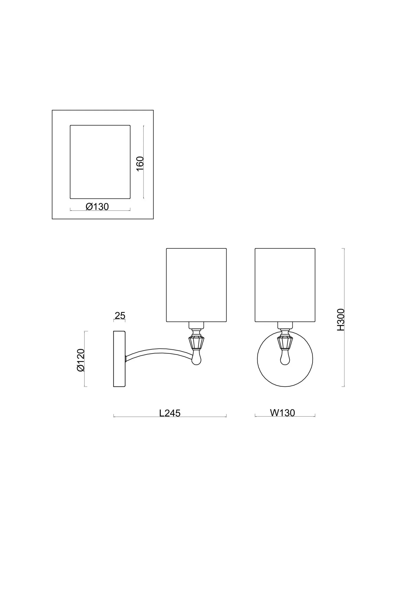 картинка Настенный светильник (бра) Freya FR1007WL-01N