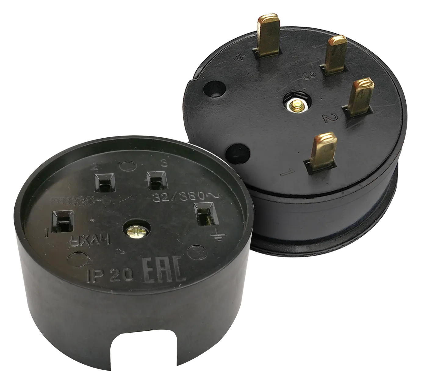 картинка Разъем печной РШ/ВШ карболитовый 25А 380В черный 9112 IN HOME