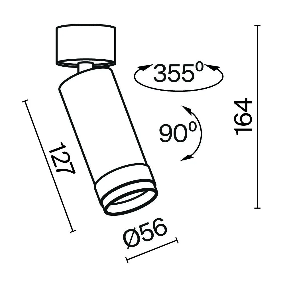 картинка Потолочный светильник Technical C055CL-L12W3K-Z-W