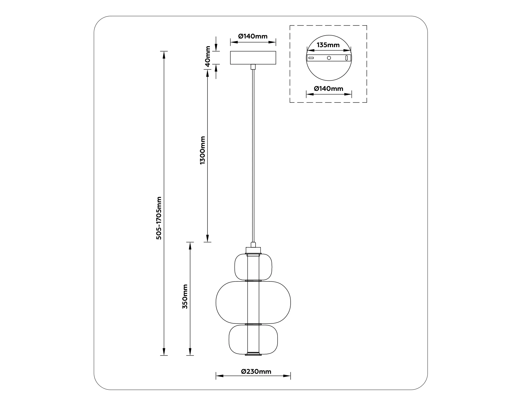 картинка Подвесной светодиодный светильник