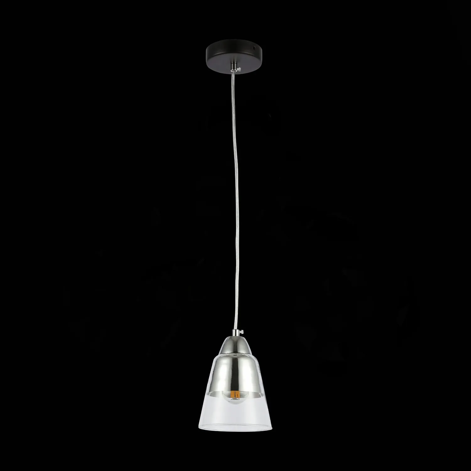 картинка SLE102903-01 Подвес Черный, Хром/Прозрачный E27 1*40W