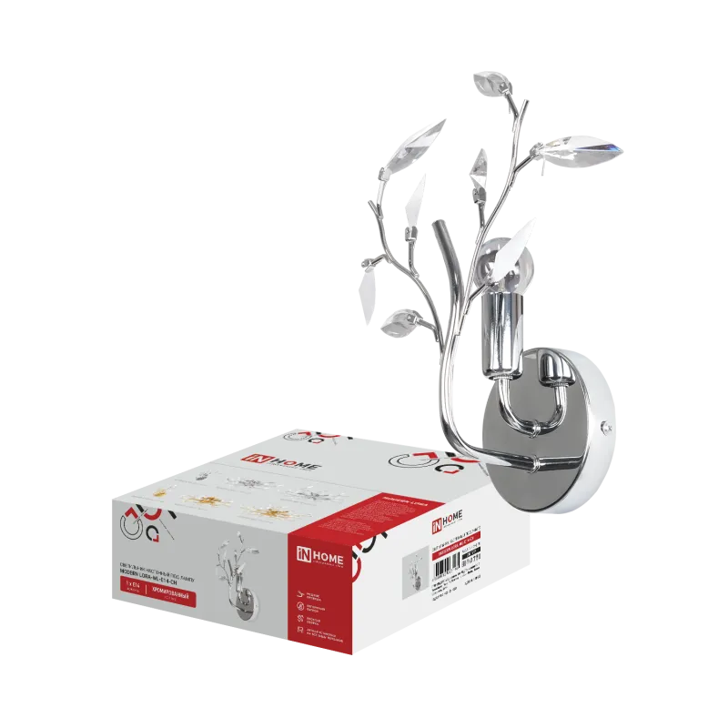 картинка Светильник настенный под лампу MODERN LORA-WL-E14-CH Е14 хромированный IN HOME