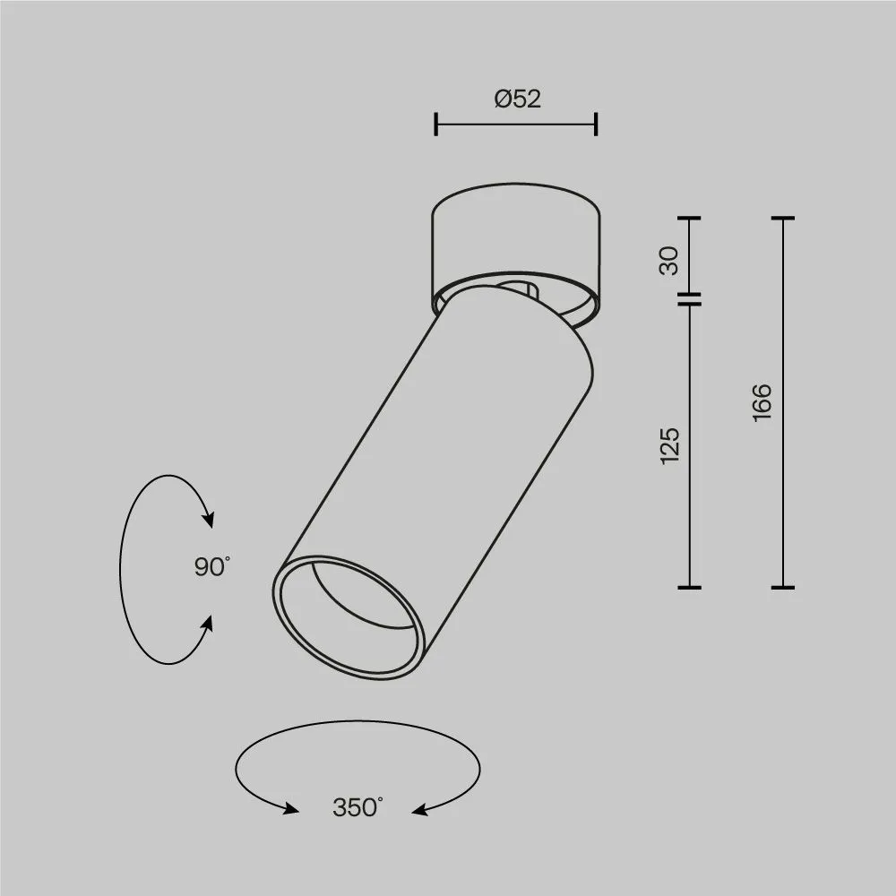 картинка Потолочный светильник Technical C055CL-L12W3K-W-PT