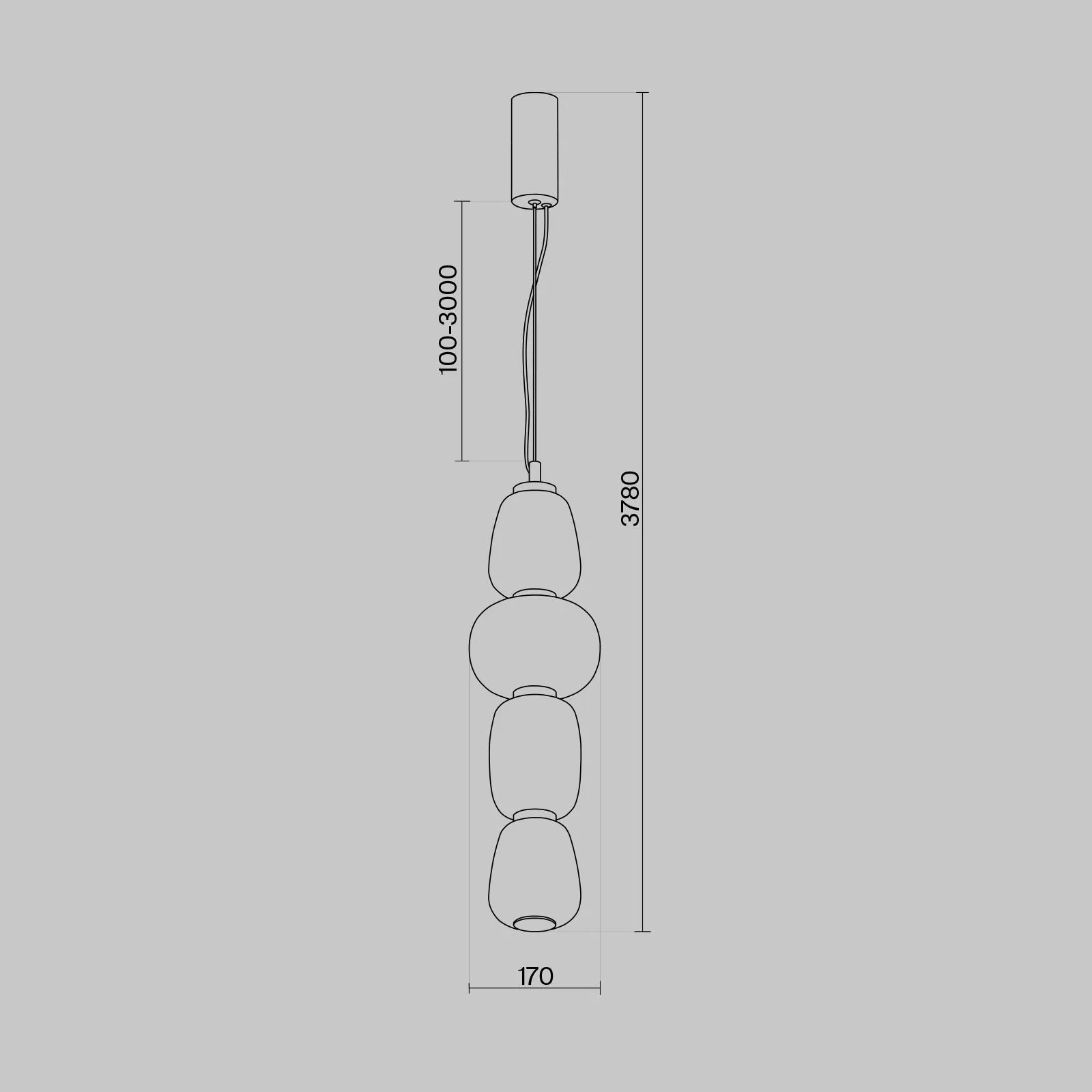 картинка Подвесной светильник Maytoni MOD267PL-L32G3K