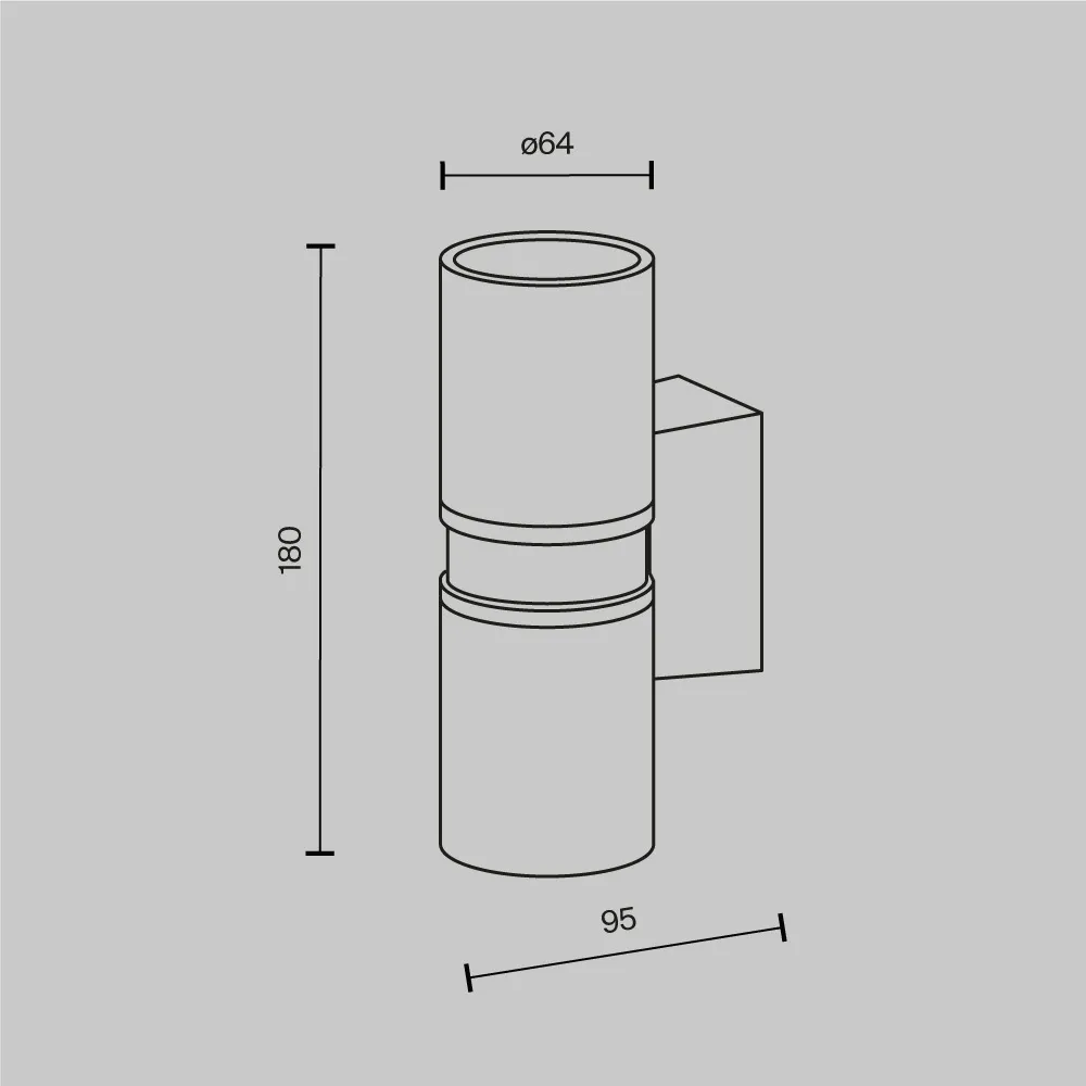 картинка Настенный светильник (бра) Outdoor O582WL-02B