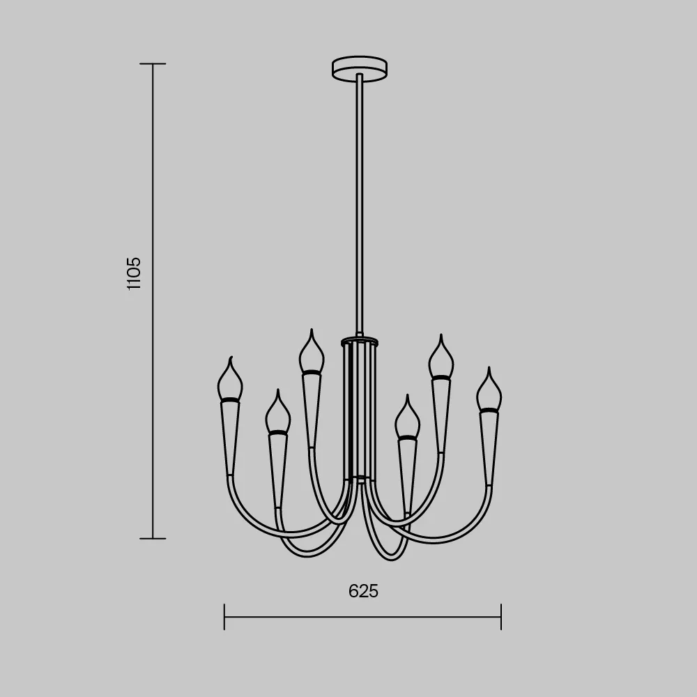 картинка Подвесной светильник Freya FR5253PL-06BS