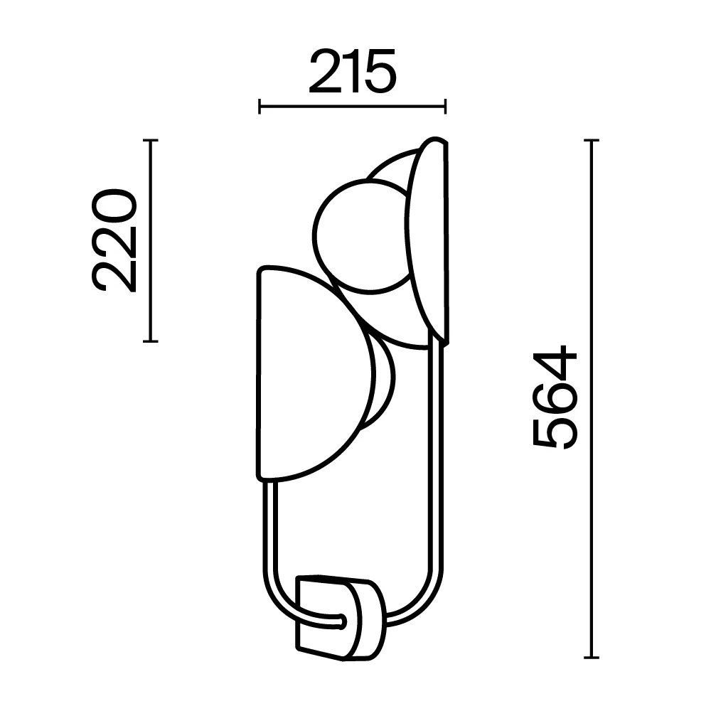 картинка Настенный светильник (бра) Maytoni MOD164WL-02BS1