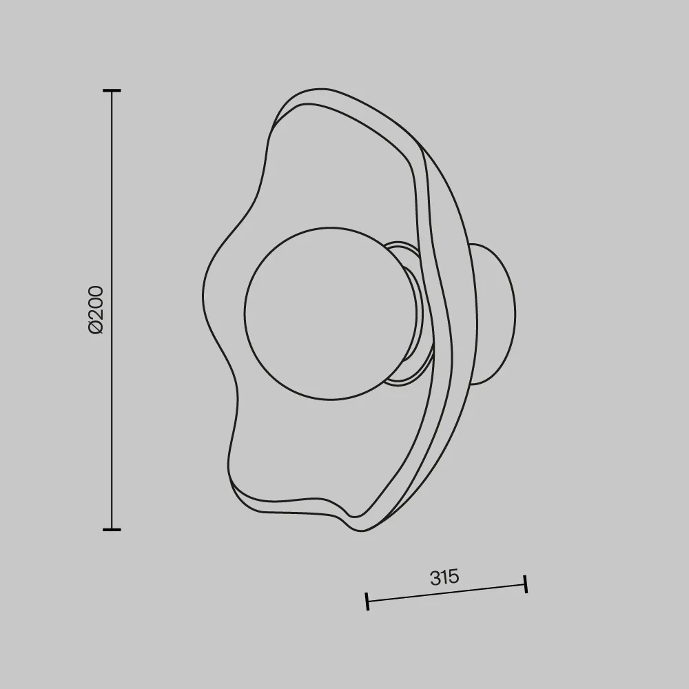 картинка Настенный светильник (бра) Maytoni MOD207WL-01BS