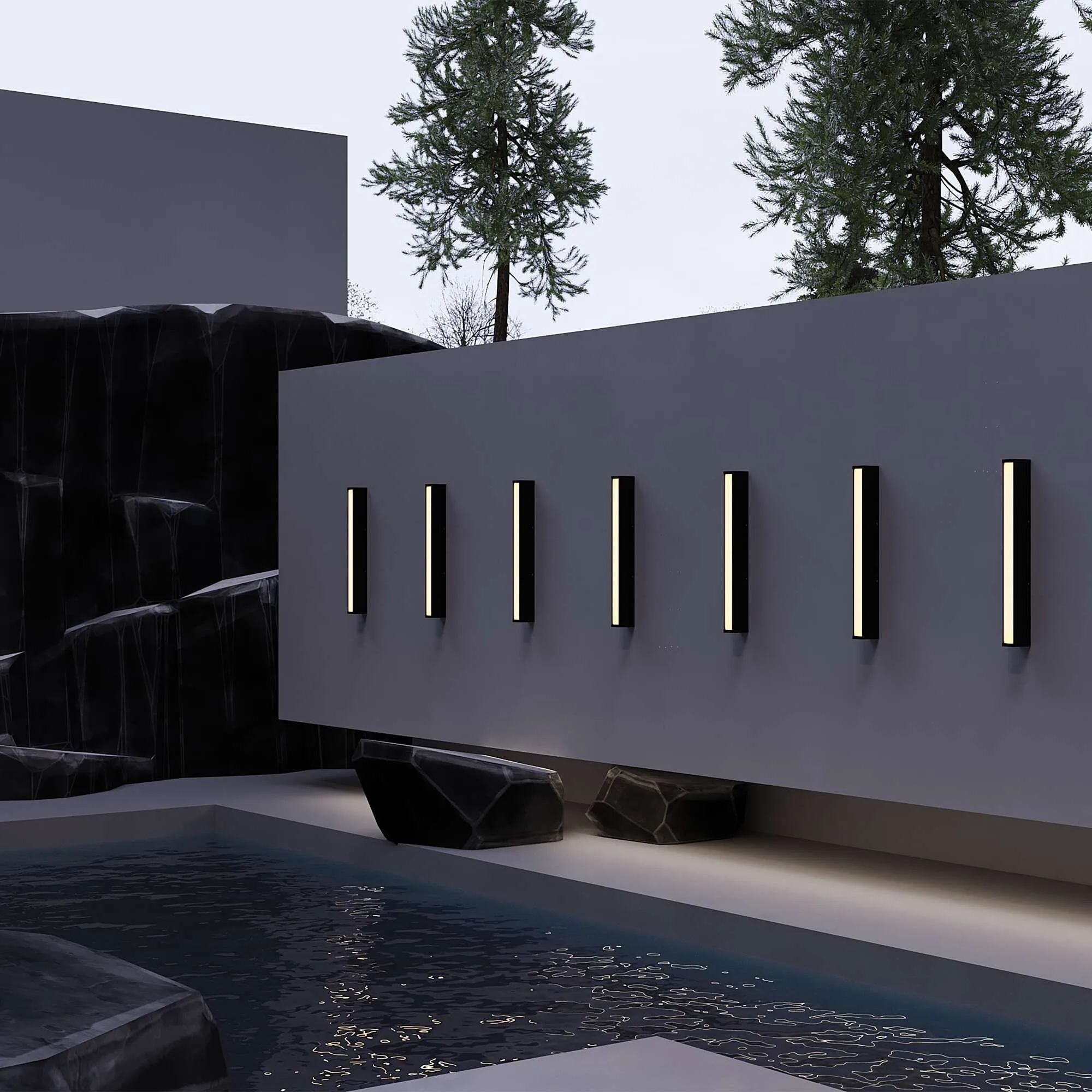 картинка Настенный светильник (бра) Outdoor O571WL-L20B3K