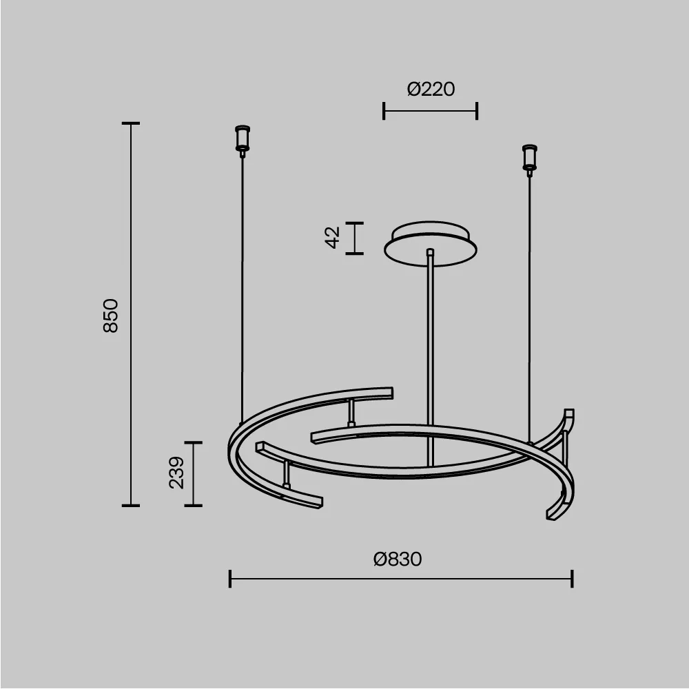 картинка Подвесной светильник Maytoni MOD016PL-L52BK