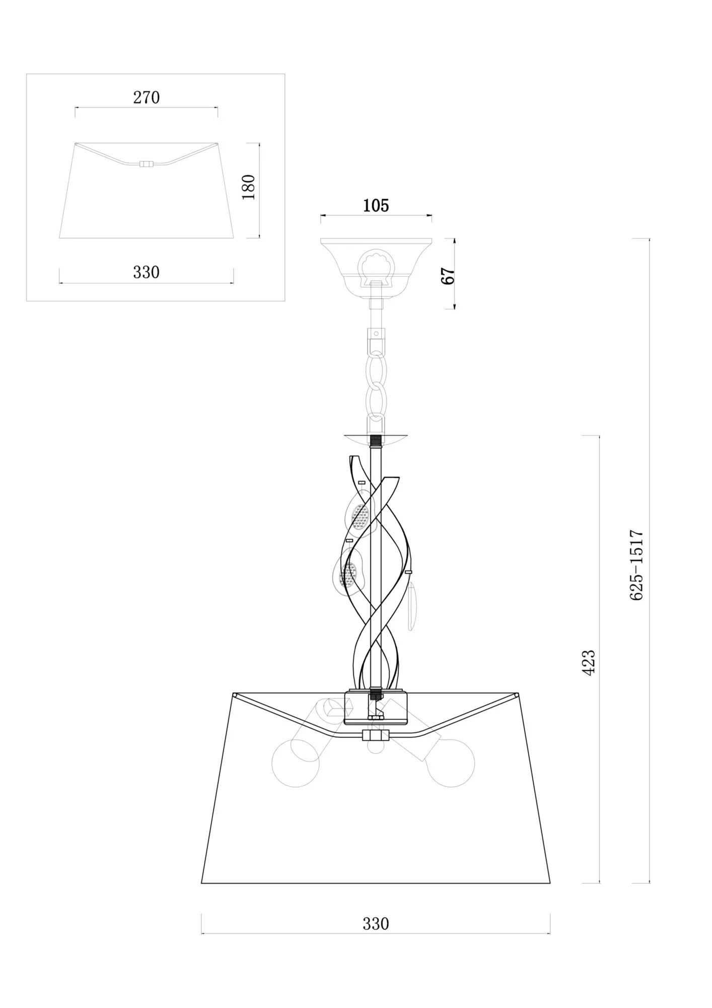 картинка Подвесной светильник Freya FR2001PL-03G
