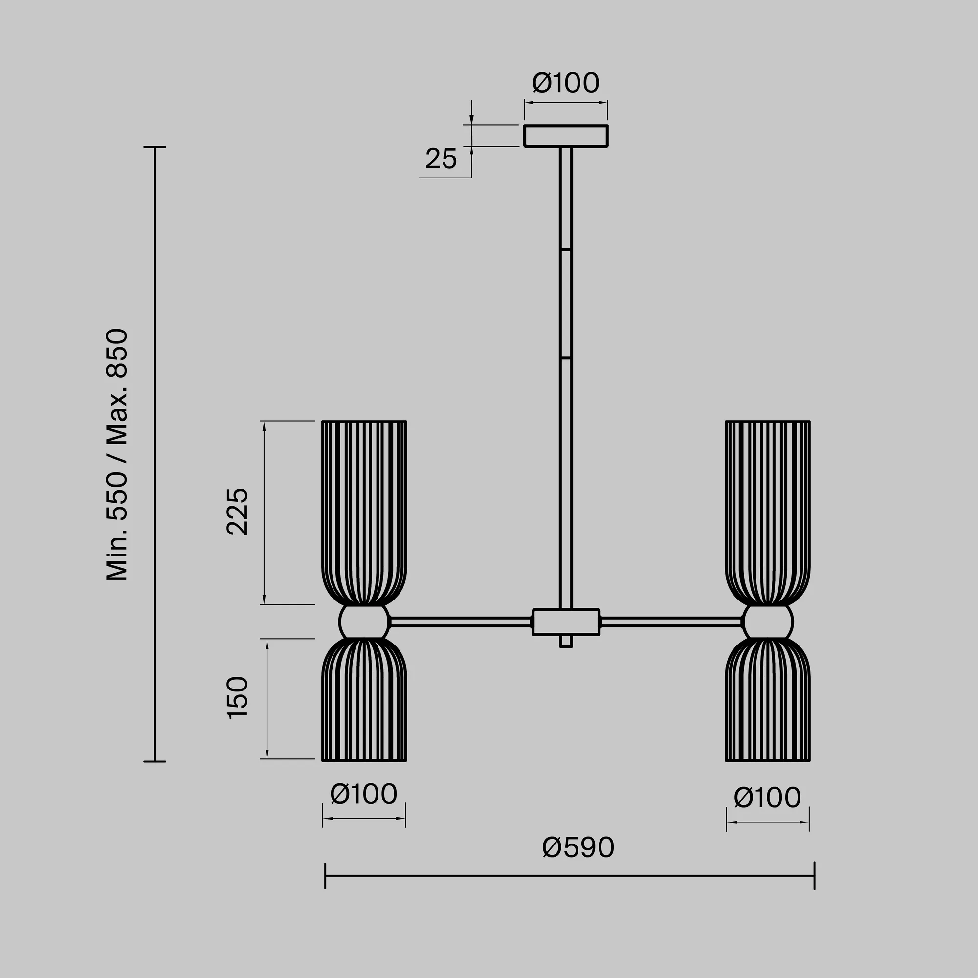 картинка Подвесной светильник Maytoni MOD302PL-10GR