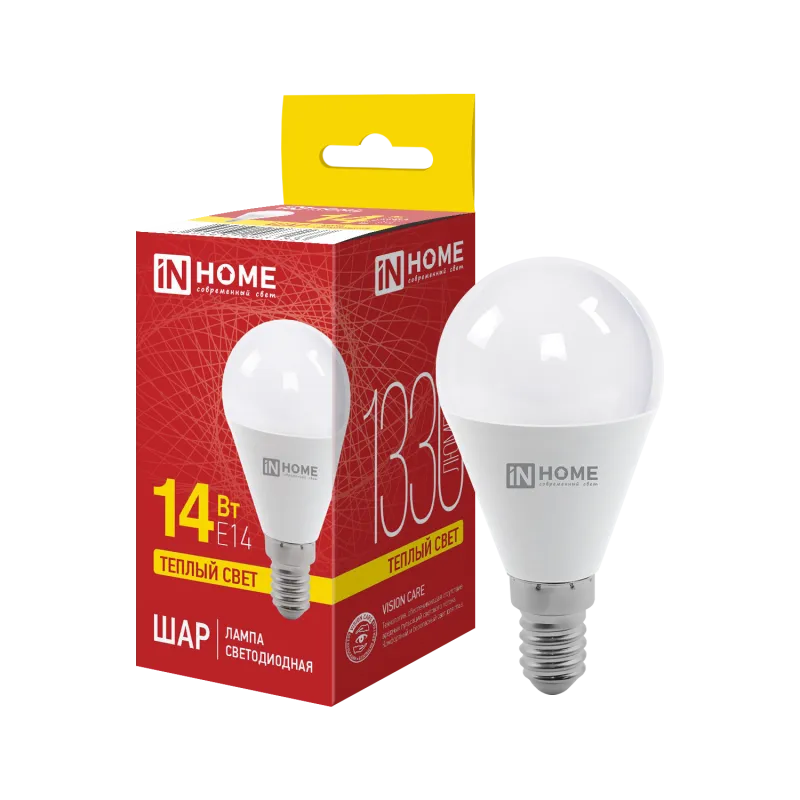 картинка Лампа светодиодная LED-ШАР-VC 14Вт 230В E14 3000K 1330Лм IN HOME