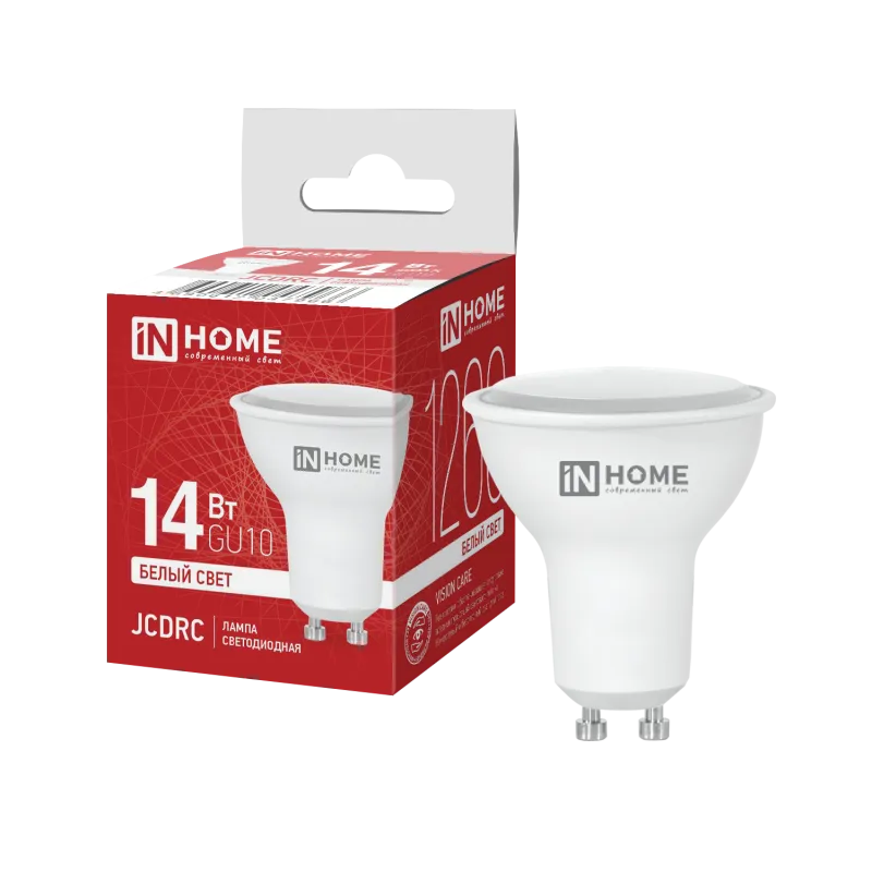 картинка Лампа светодиодная LED-JCDRC-VC 14Вт 230В GU10 4000K 1260Лм IN HOME