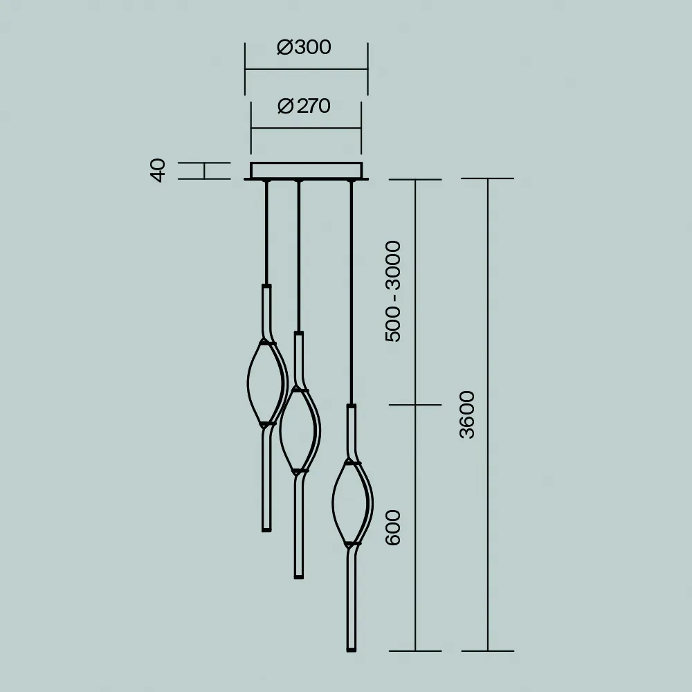 картинка Подвесной светильник Maytoni MOD347PL-L24BS3K