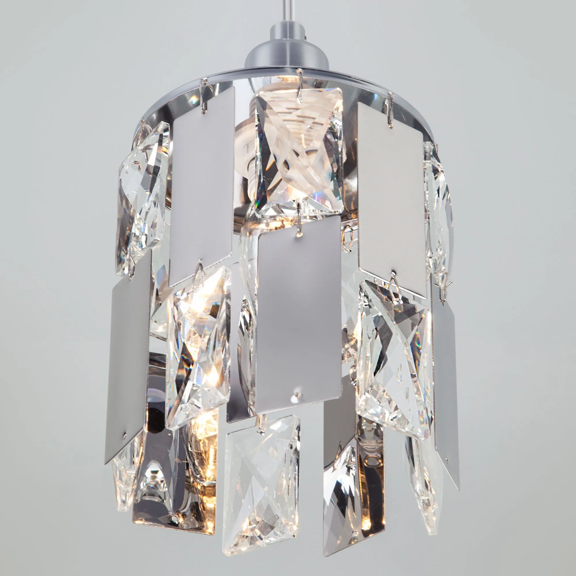 картинка Подвесной светильник с хрусталем 50101/1 хром