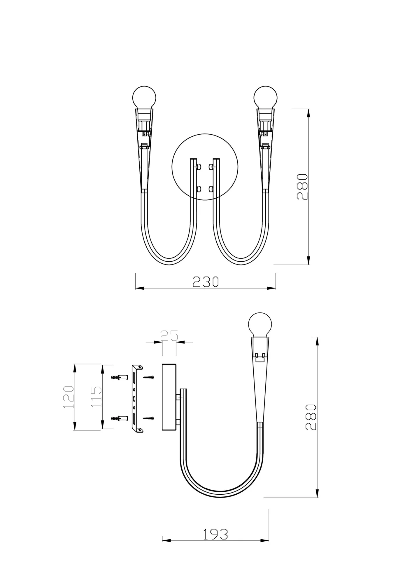 картинка Настенный светильник (бра) Freya FR5253WL-02N