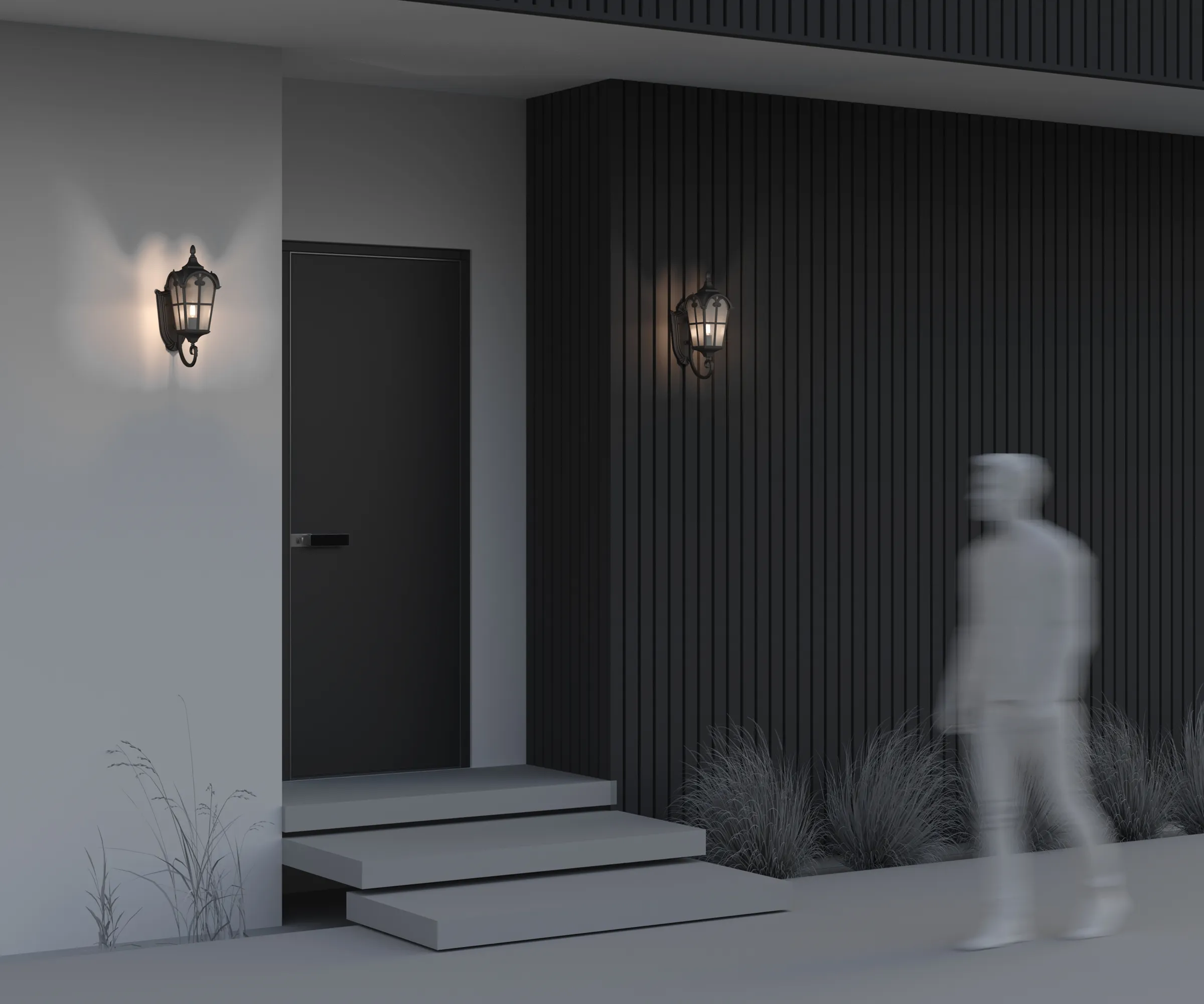 картинка Настенный светильник (бра) Outdoor O413WL-01BZ1