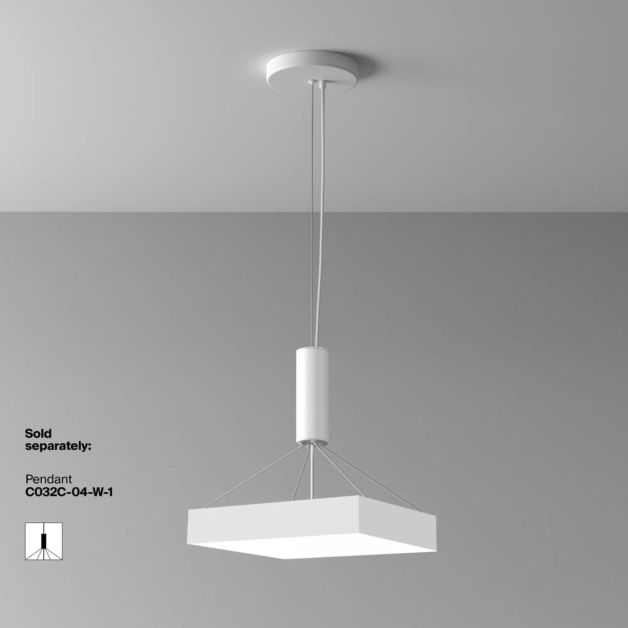 картинка Потолочный светильник Technical C032CL-45W4K-SQ-W