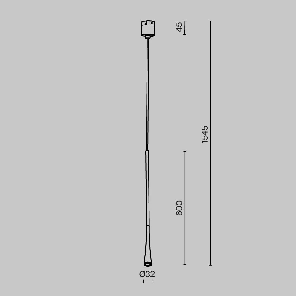 картинка Трековый подвесной светильник Technical TR168-1-7W3K-M-BS