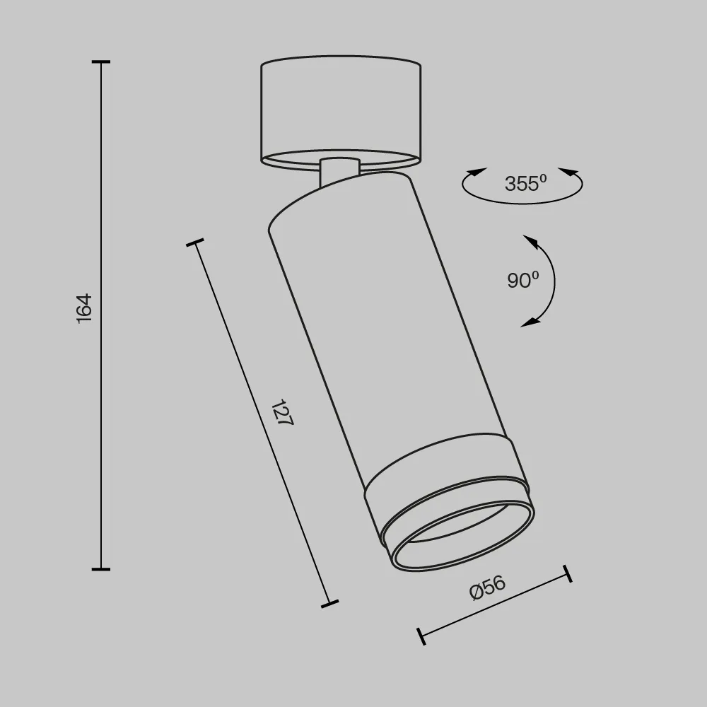 картинка Потолочный светильник Technical C055CL-L12W4K-Z-W
