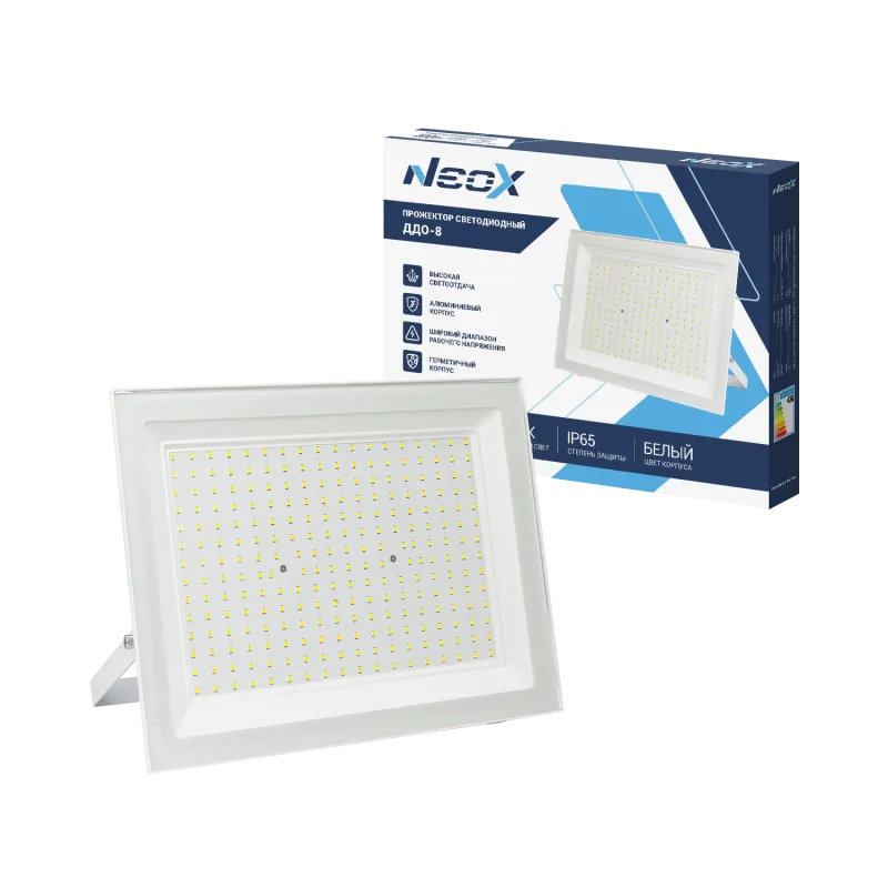 картинка Прожектор светодиодный ДДО-8 200Вт 230В 6500К 20000Лм 100лм/Вт IP65 белый NEOX