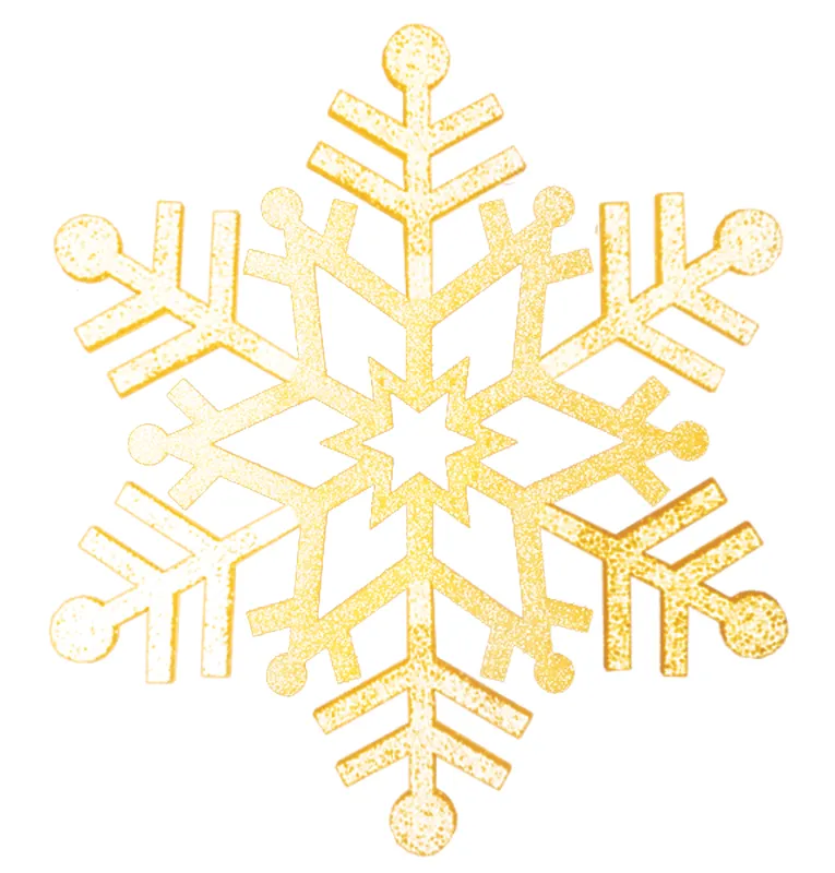 картинка Елочная фигура Снежинка резная, 81 см, цвет золотой